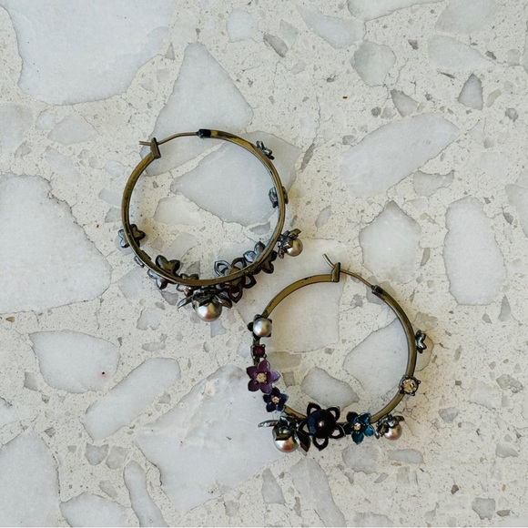 Juicy Couture Midnight Garden Hoops & Matching Second Hole Post Earrings - Picture 9 of 10